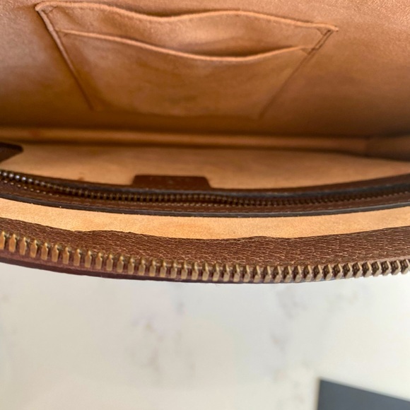 Gucci Ophidia Pouch with GG Supreme Canvas and Brown leather trim ❤️💚 - Picture 5 of 6